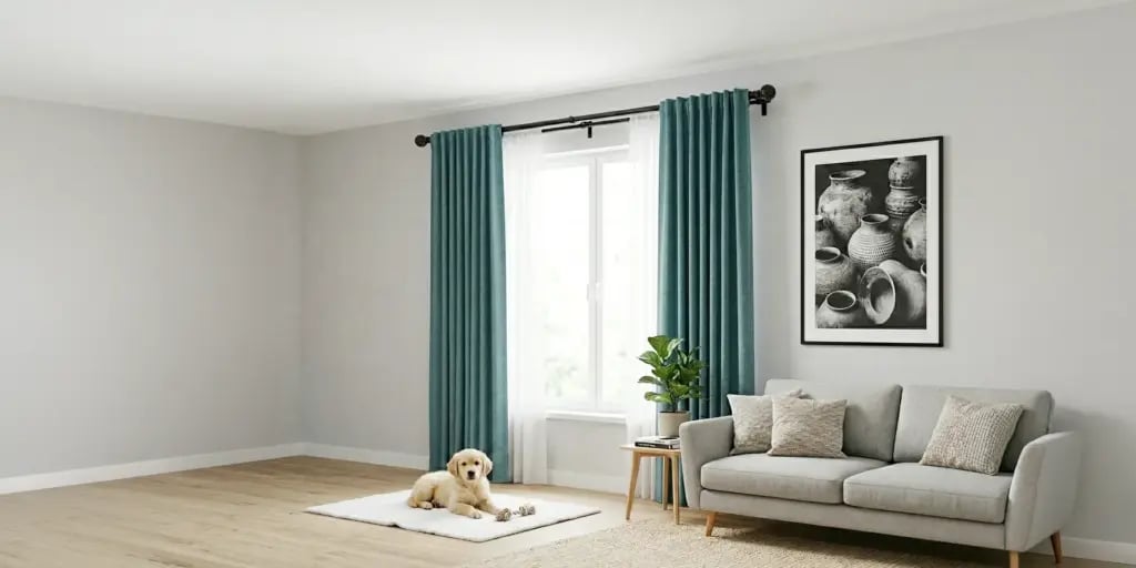 Curtain Tracks, Curtain Poles & Curtain Hardware Accessories 2 Finishing Touches For Home & Office - 25mm Curtain Poles