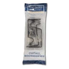 SINGLE CURTAIN ROD BRACKET-22MM GOTHIC- 3 PACK BLACK