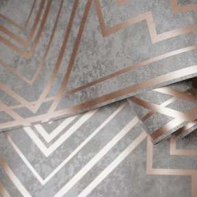 Wallpaper - Delano - Grey & Rose-gold 3 Wallpaper - Delano - Grey & Rose-gold - Image 3
