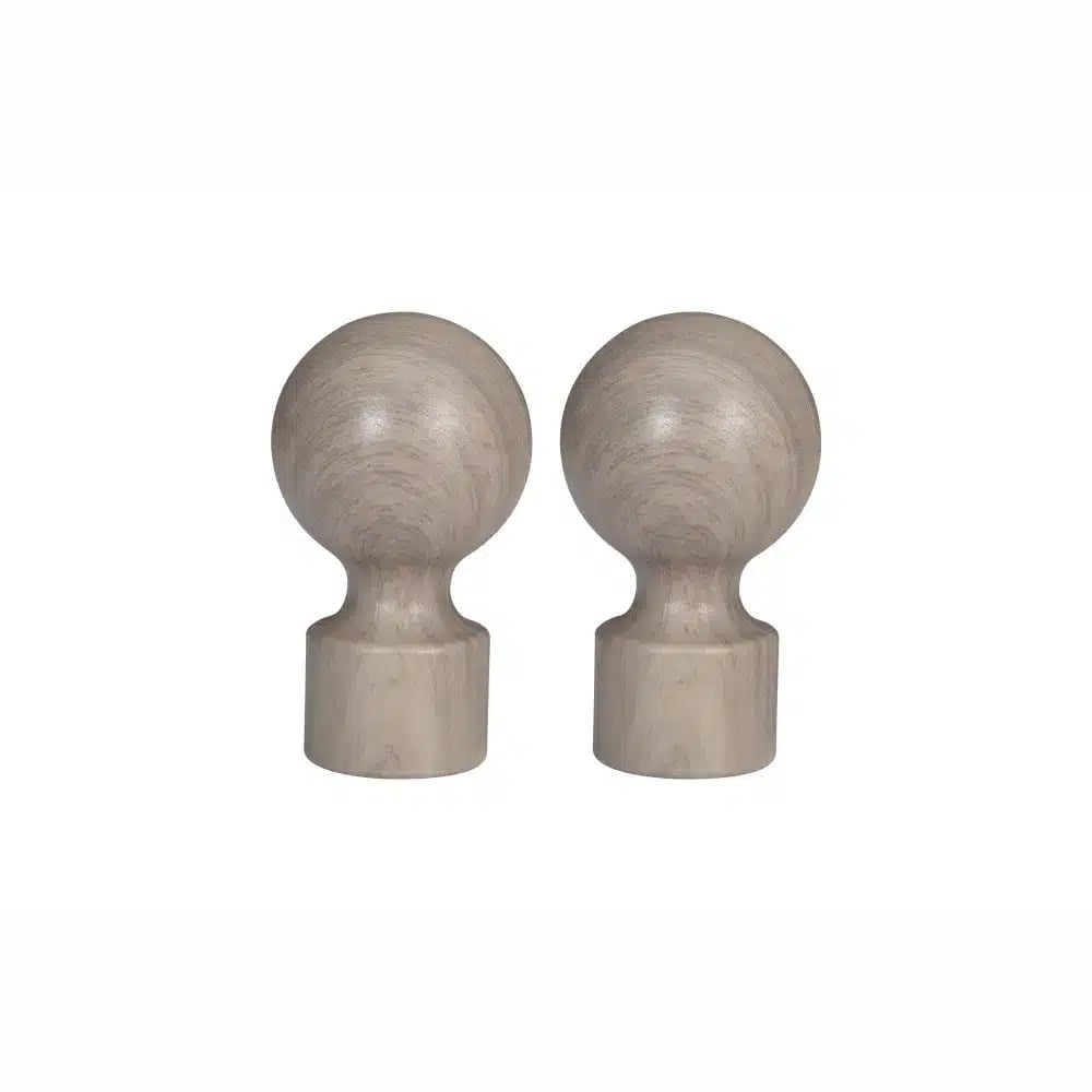 34mm Designer Curtain Pole Ball Finials - Sea Mist
