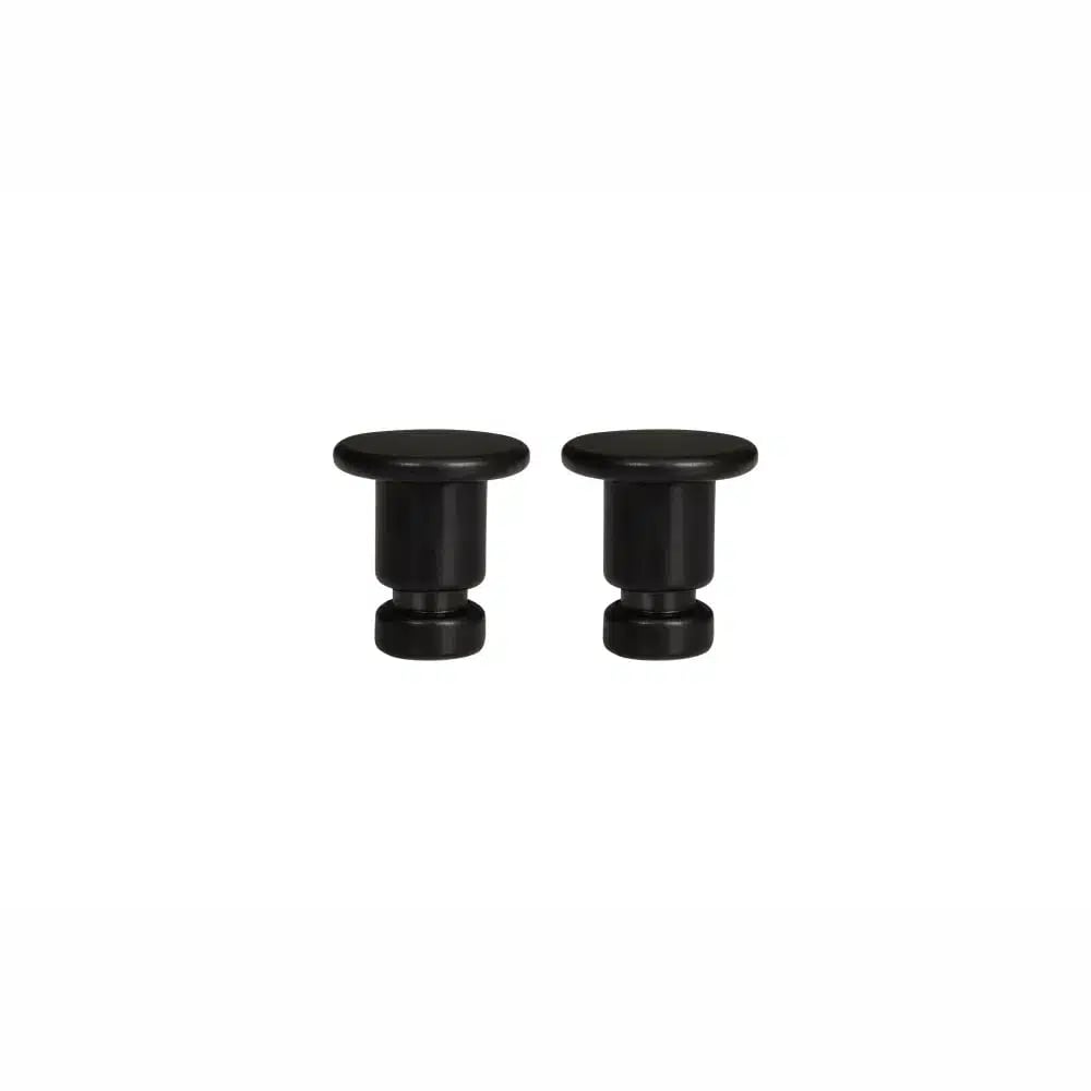 22mm Gothic Curtain Pole End Cap Finials - Black