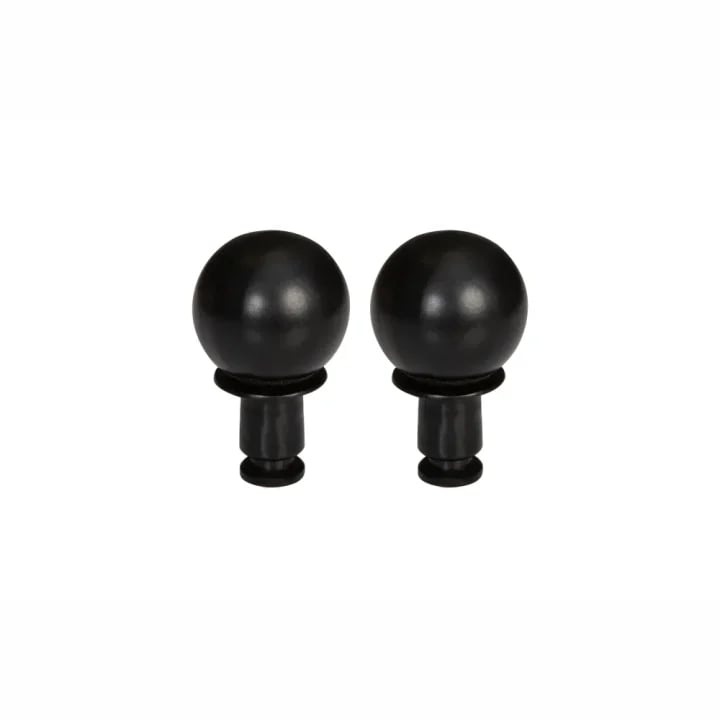 22mm Gothic Curtain Pole Ball Finials - Black