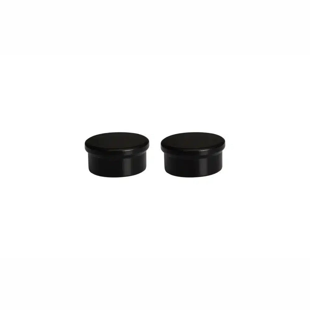 28mm Gypsy Curtain Pole End Cap Finials - Black