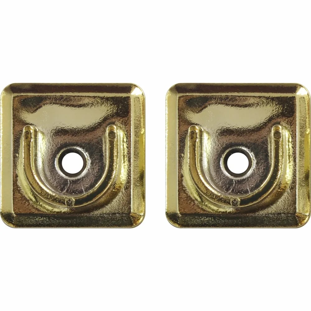 16mm Curtain Pole Cup Brackets - Brass