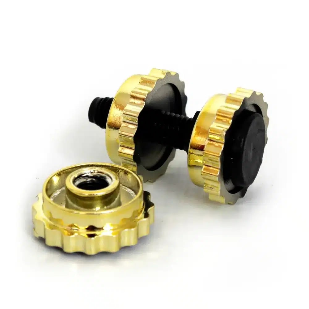 16mm Curtain Pole Universal Brackets - Brass