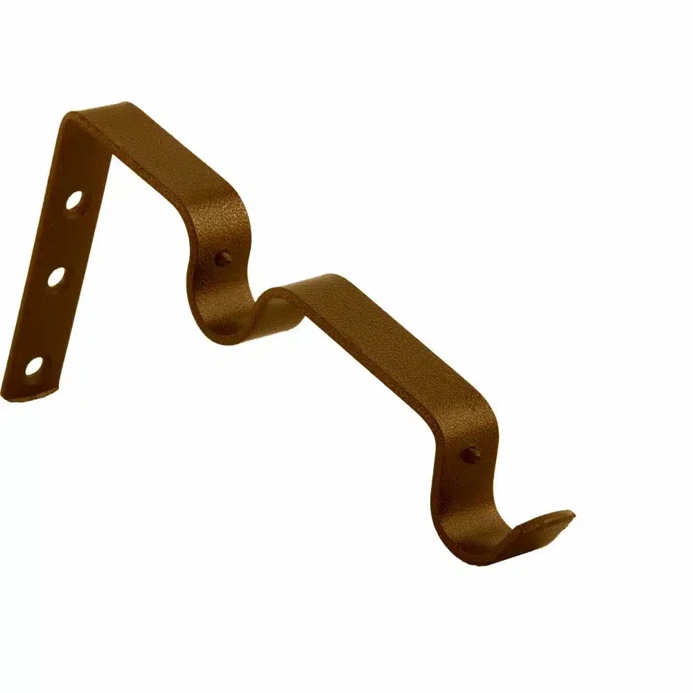 22mm Chariot Curtain Pole Double Wall Brackets - Copper