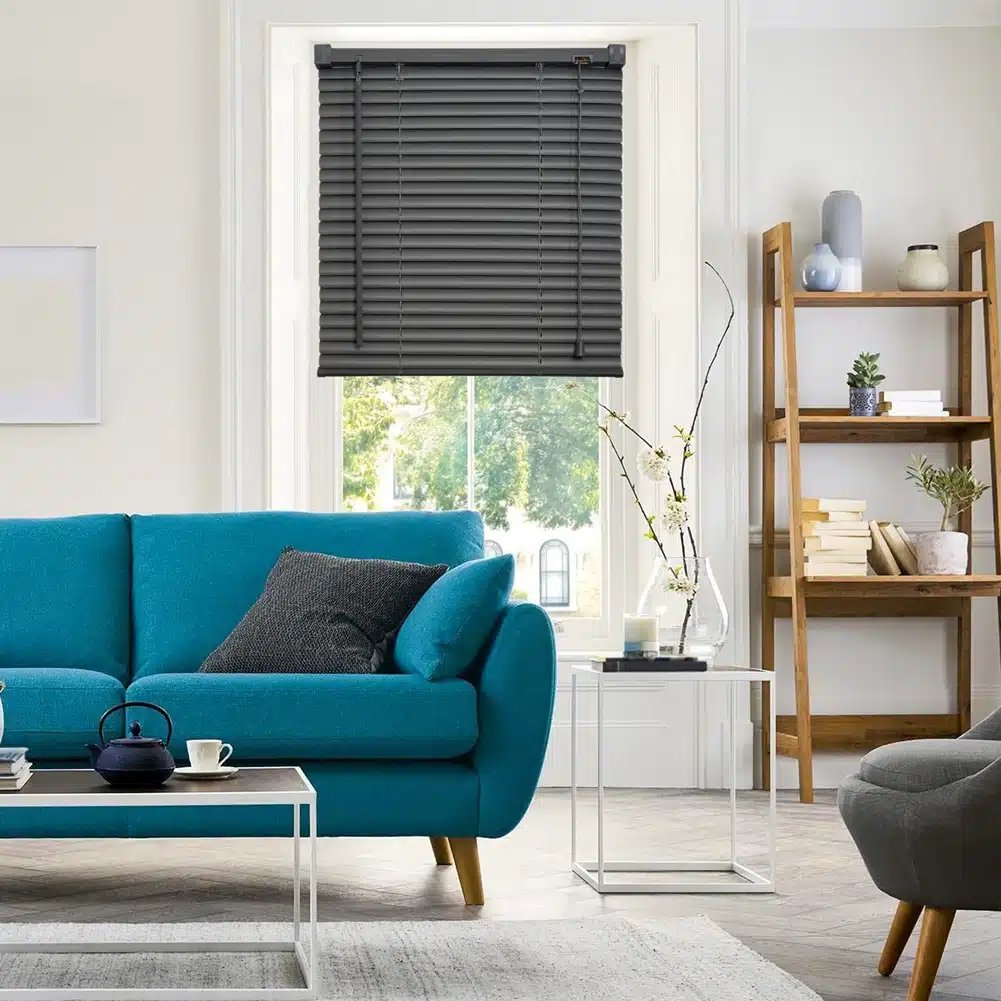 25mm PVC Venetian Blind - Dark Grey 5 25mm PVC Venetian Blind - Dark Grey - Image 5