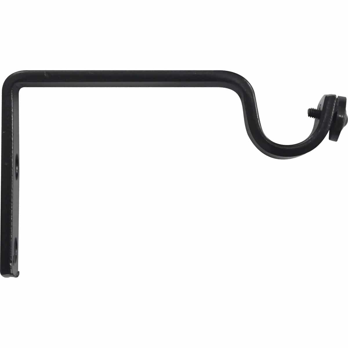 28mm Gypsy Curtain Pole Single Wall Brackets - Black