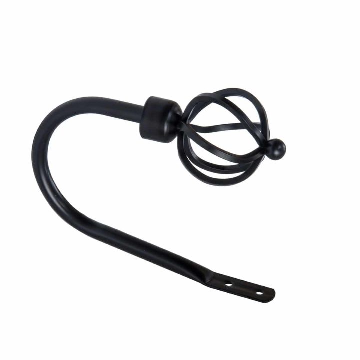 28mm Gypsy Basket Curtain Holdbacks - Black