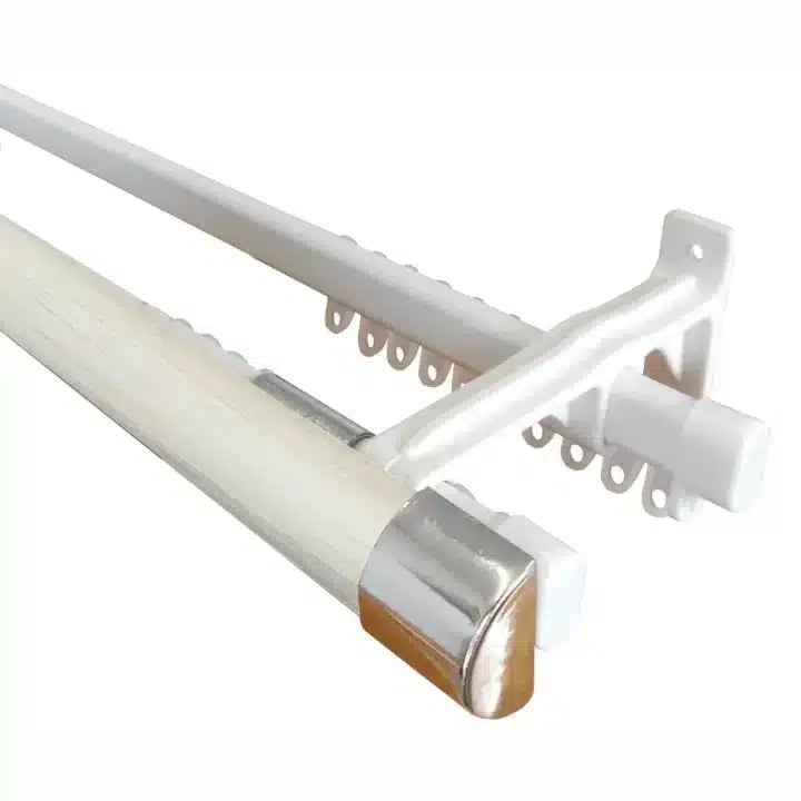 33mm Half Round Pelmet & Track - Chalk Wash