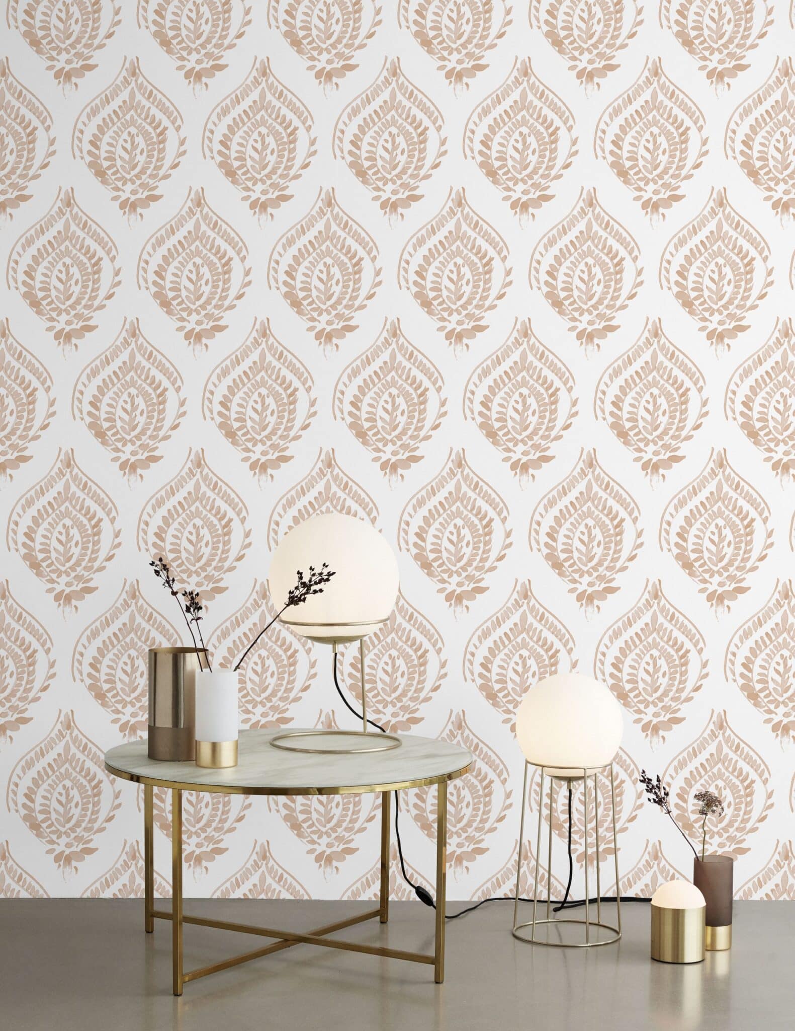 Wallpaper - Ceci Medallion - Umber - Image 2