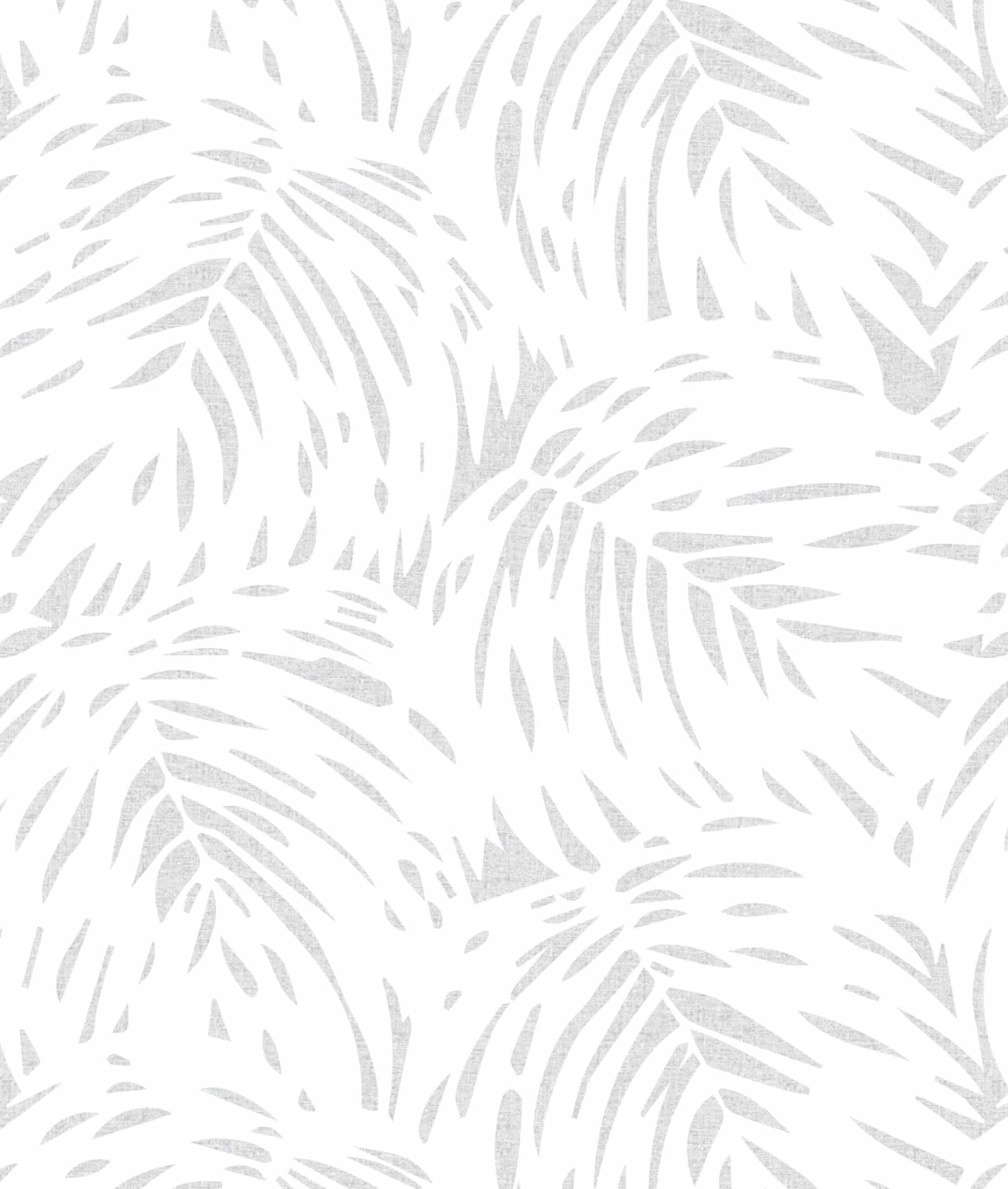 Silhouette Leaf Wallpaper - Grey