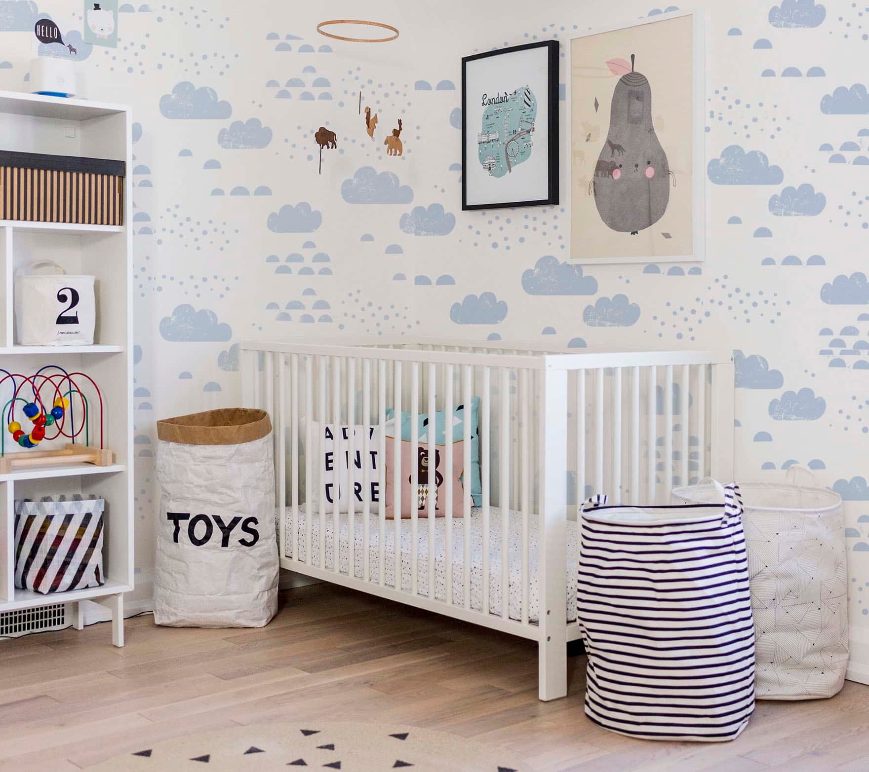 Kids Wallpaper - Cloudy Sky - Blue - Image 2