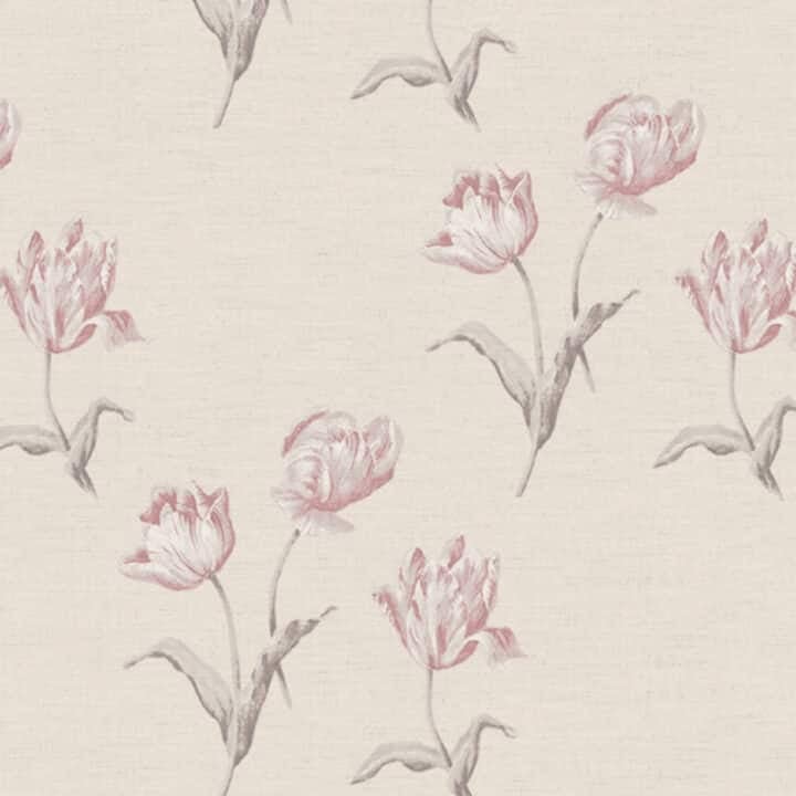 Wallpaper - Tulip Linen - Pink