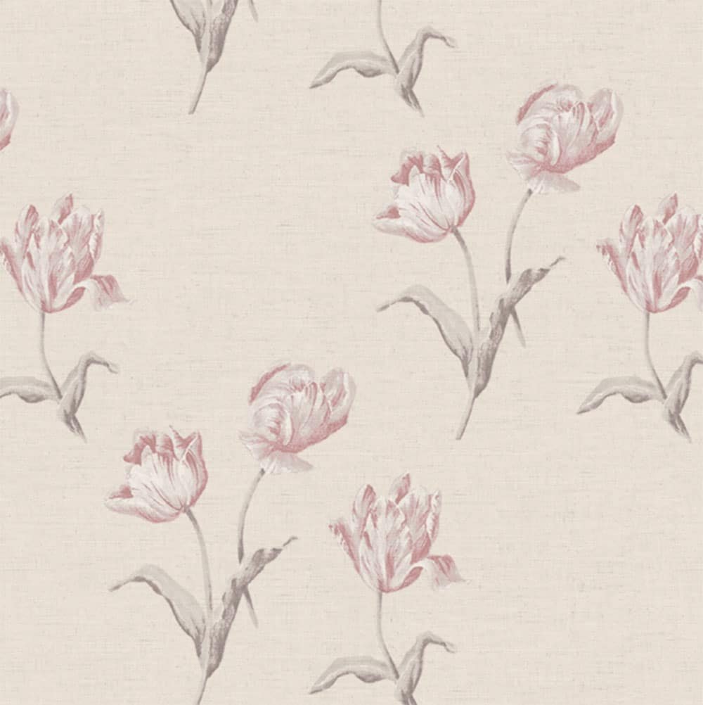 Wallpaper - Tulip Linen - Pink