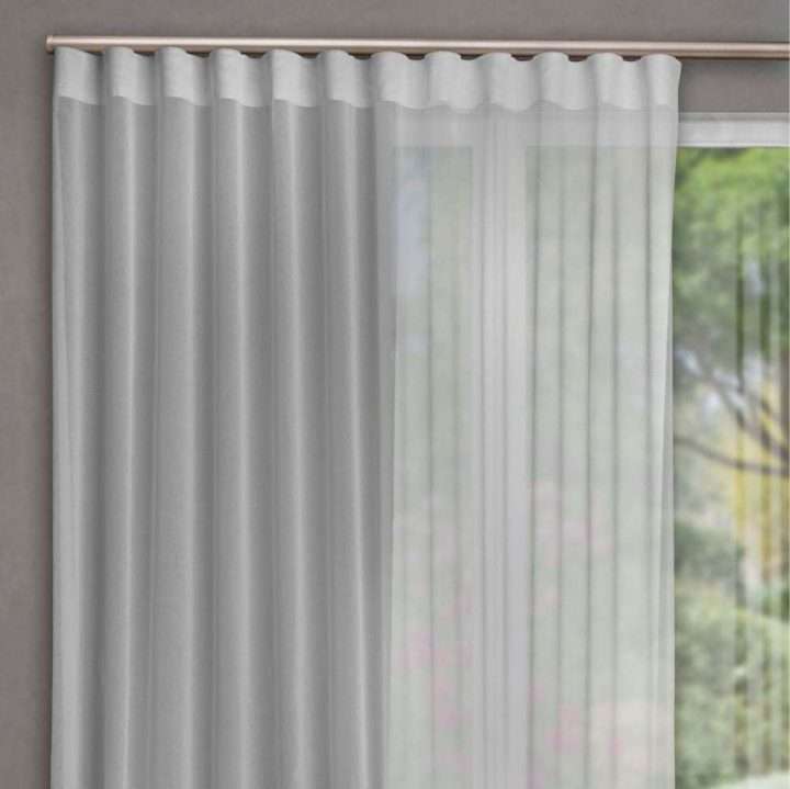 Aerial Unlined White Wave Tape Curtain a