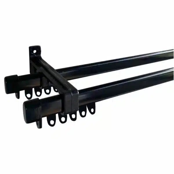 CURTAIN TRACK DOUBLE-BLACK