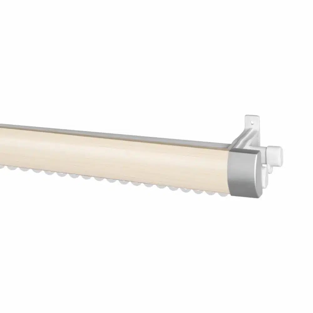 40mm Pelmet & Track - Cream Wash 1 40MM PELMET POLE-CURTAIN TRACK WITH PELMET POLE-CREAMWASH