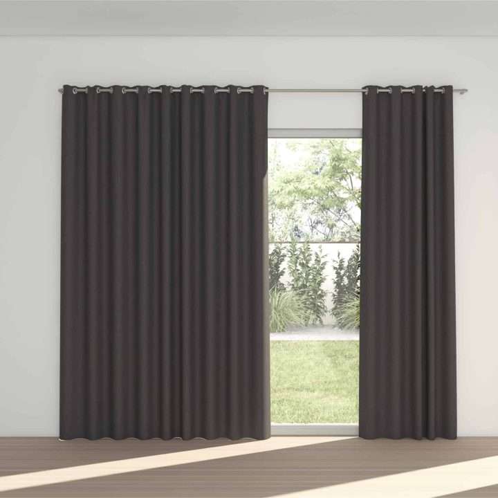 STUART GRAHAM READY MADE BLOCK OUT EYELET CURTAIN-MIDNIGHT