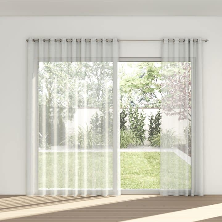 STUART GRAHAM READY MADE SHEER TEXTURED EYELET CURTAINS-WILLOW