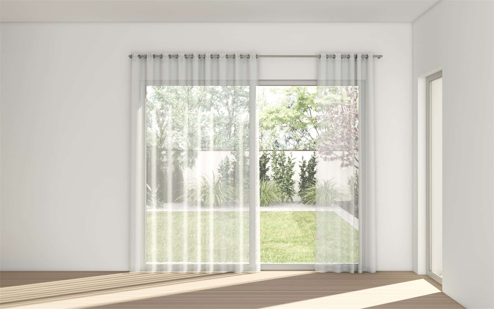 STUART GRAHAM READY MADE SHEER TEXTURED EYELET CURTAINS-WILLOW
