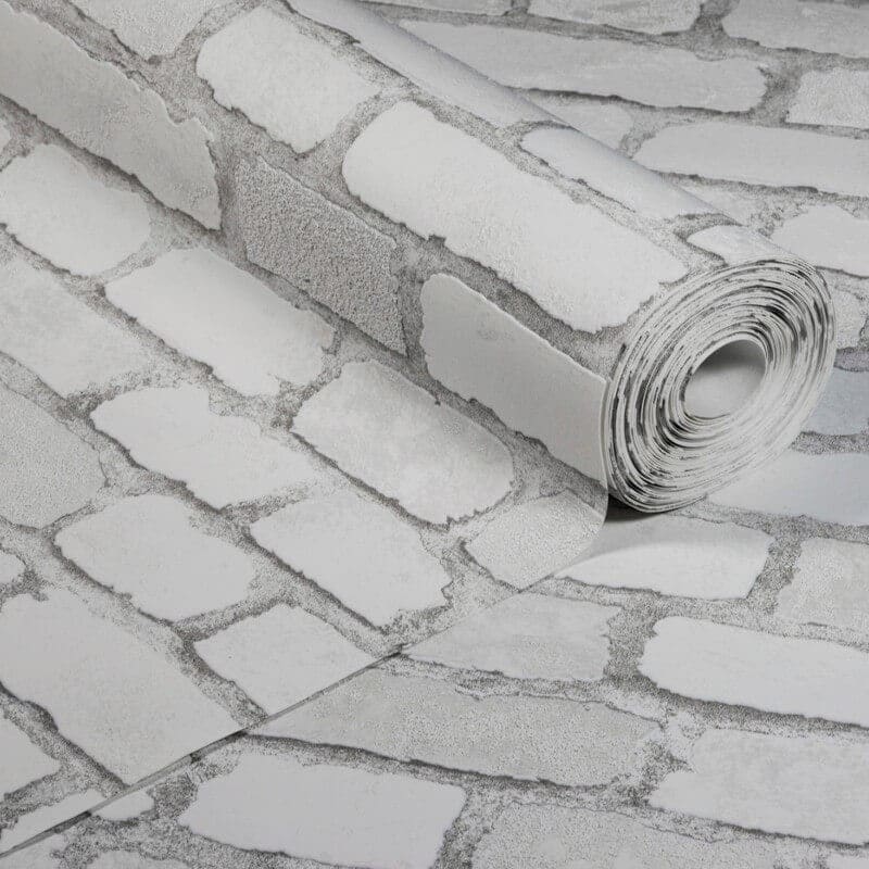 Wallpaper - Carnaby Street Brick - White - Image 3