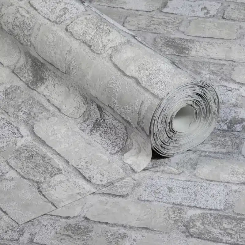 Wallpaper - Princess Street Brick - Grey - Image 2