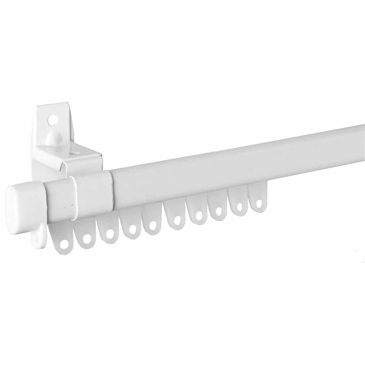 Single Curtain Steel Super C-Track - White