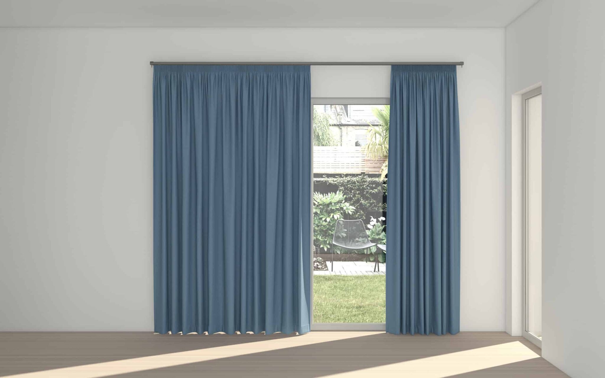 STUART GRAHAM READY MADE TAPED POLYESTER CURTAINS-COLOURWASH