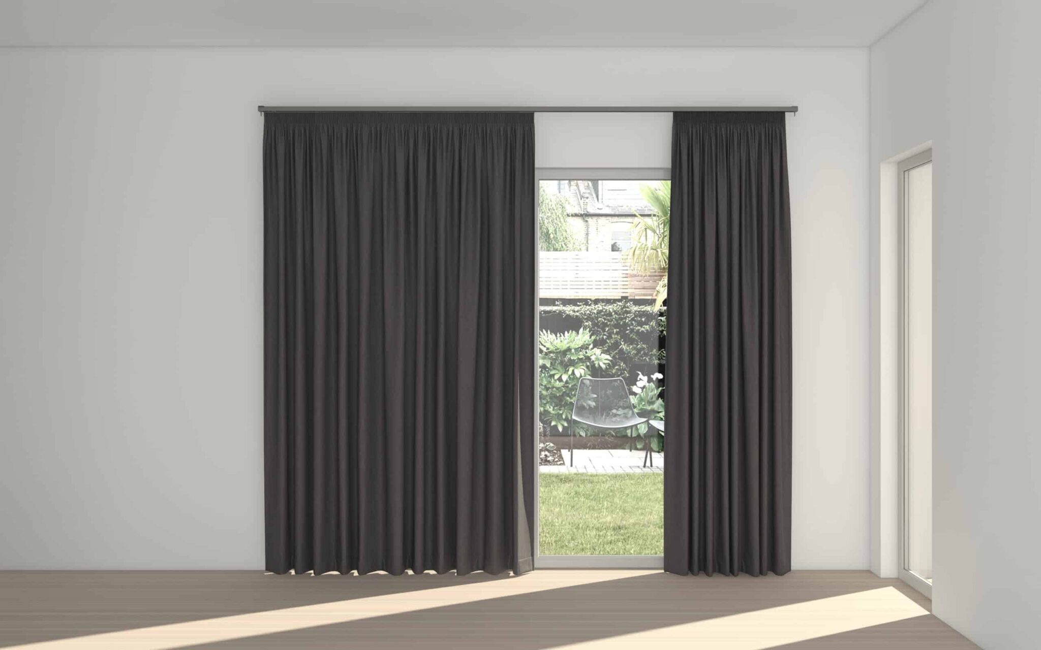 STUART GRAHAM READY MADE TAPED BLOCK OUT CURTAINS-MIDNIGHT
