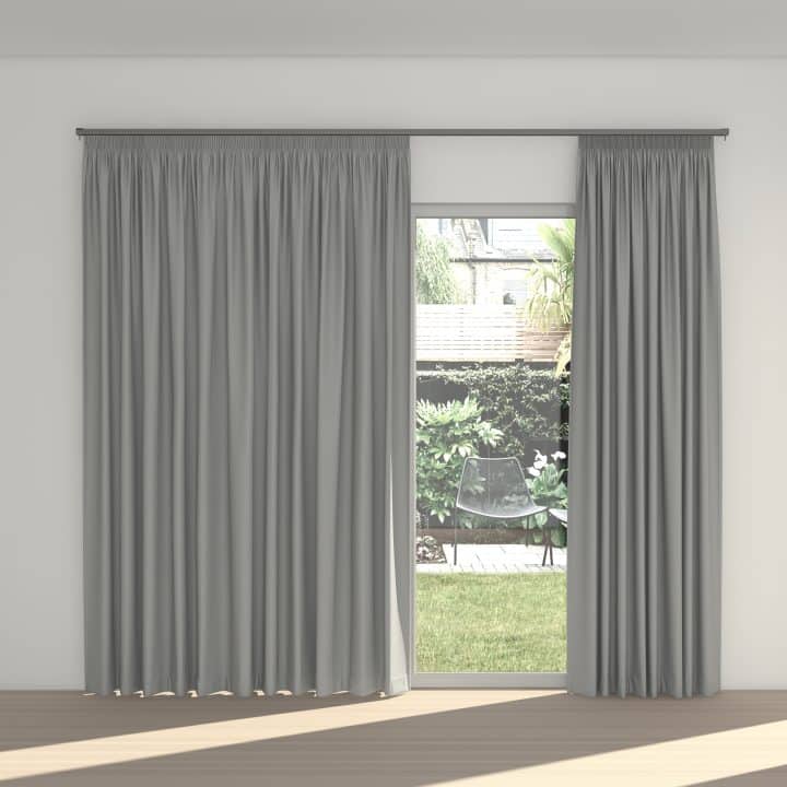 STUART GRAHAM READY MADE BLOCK OUT TAPED CURTAINS-SOLARINE