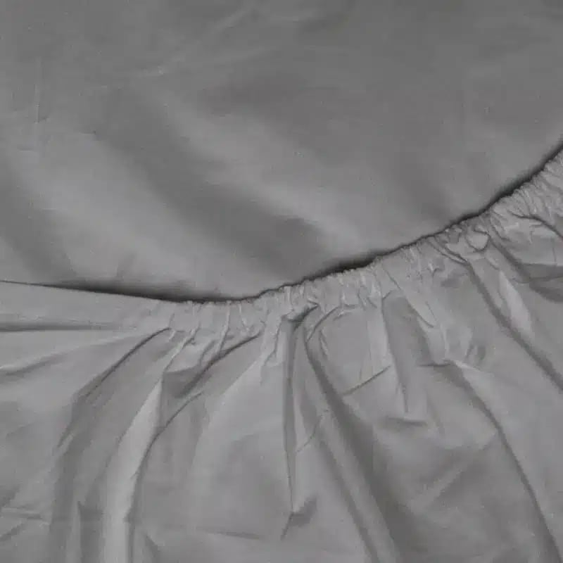 Grey Percale Fitted Sheet - 100% Cotton 2 Grey Percale Fitted Sheet - 100% Cotton - Image 2