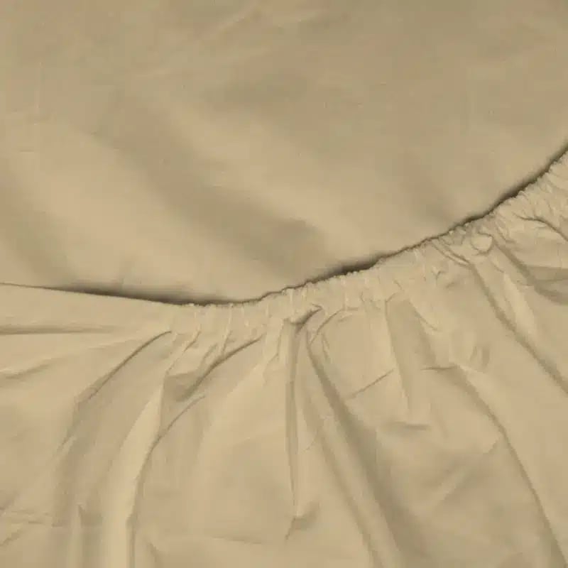 Taupe Percale Fitted Sheet - 100% Cotton
