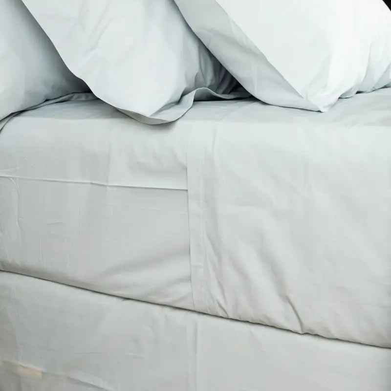 Duck Egg Percale Flat Sheet - 100% cotton