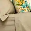 Taupe Percale Flat Sheet - 100% cotton