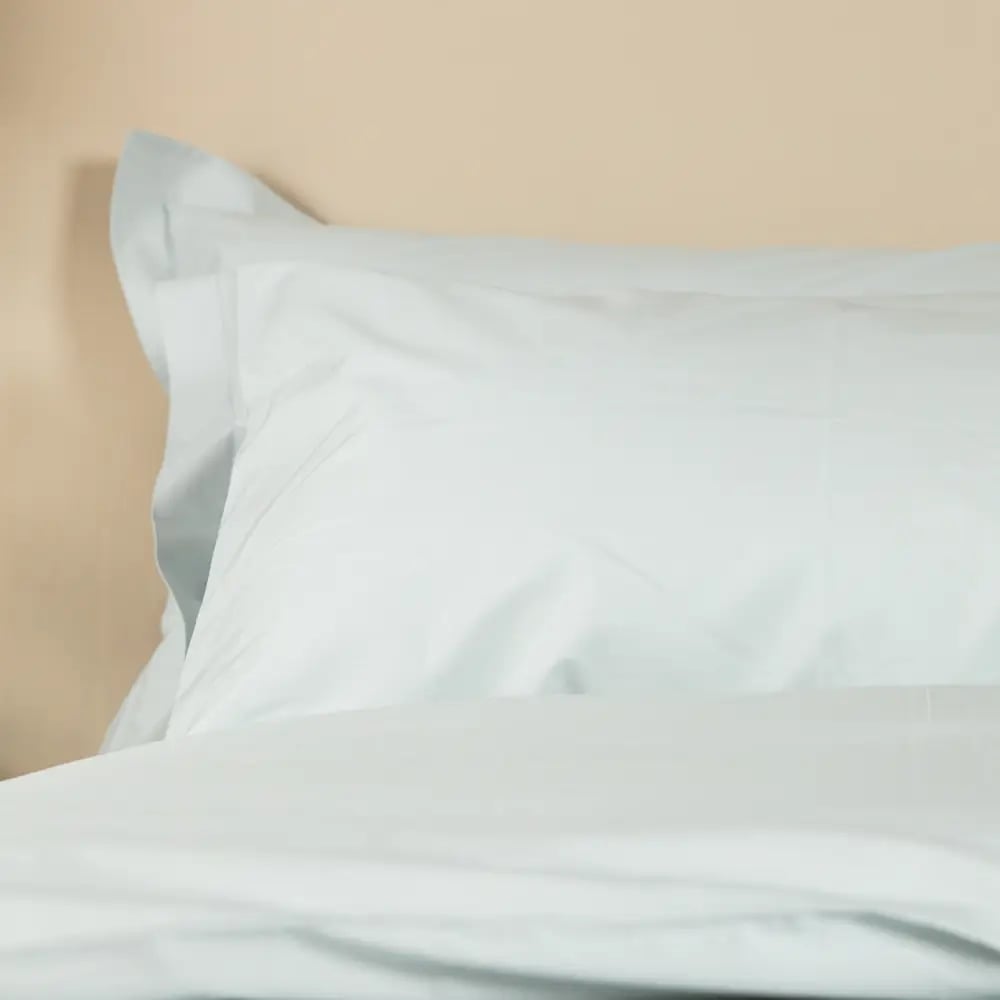 Duck Egg Percale Pillow Case - 100% Cotton 3 Grey Percale Oxford Pillow Case - 100% Cotton