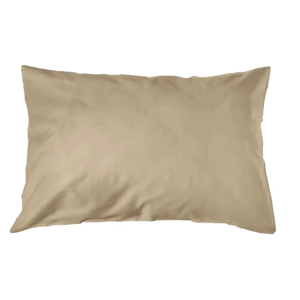 Taupe Percale Plain Pillow Case - 100% Cotton