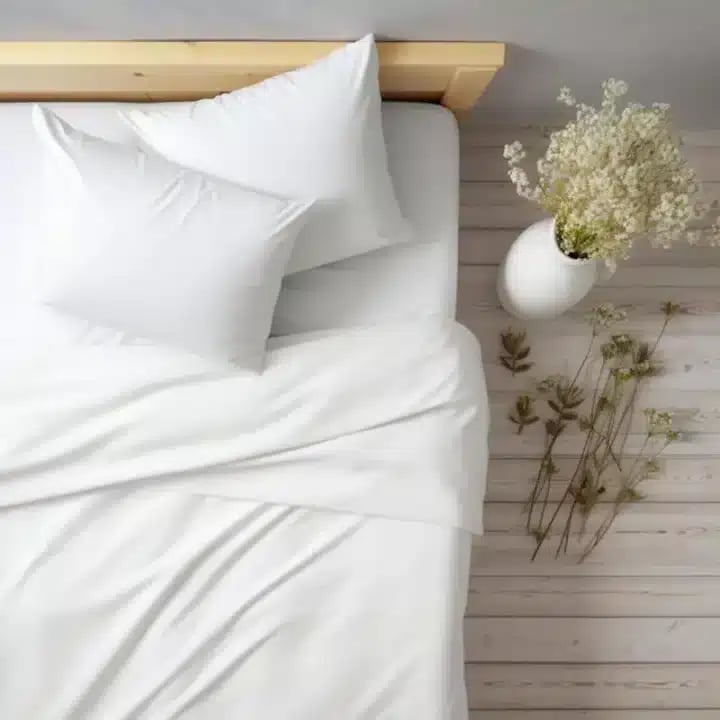 White Percale Plain Pillow Case - 80/20