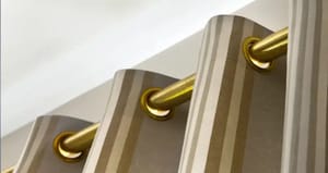 HERO finishing touchges store CAT wave eyelet curtain with rod