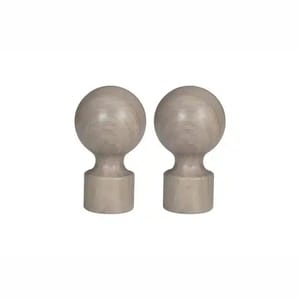 34mm Designer Curtain Pole Ball Finials - Sea Mist