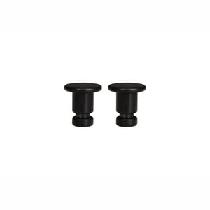 22mm Gothic Curtain Pole End Cap Finials - Black