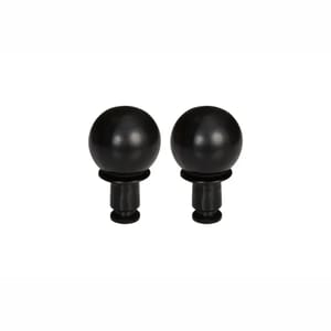 22mm Gothic Curtain Pole Ball Finials - Black