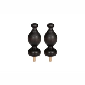 34mm Classic Finials Dark Stain