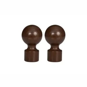 34mm Designer Curtain Pole Ball Finials - Auburn