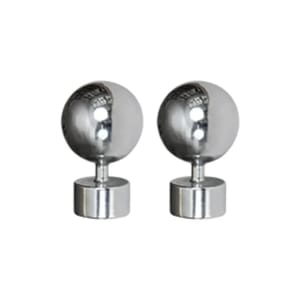 28mm Curtain Pole Ball Finials - Chrome