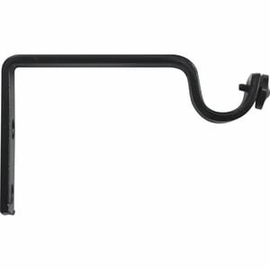 22mm Gothic Curtain Pole Single Wall Brackets - Black