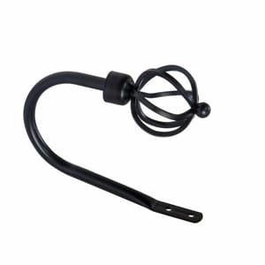 28mm Gypsy Basket Curtain Holdbacks - Black
