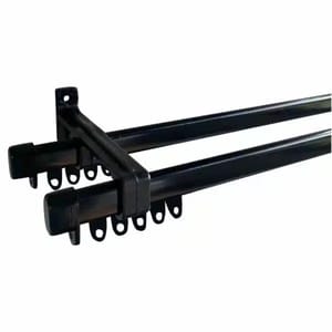 CURTAIN TRACK DOUBLE-BLACK