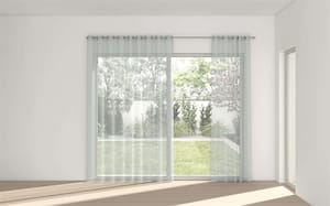 STUART GRAHAM READY MADE POLYESTER EYELET CURTAINS-AERIAL