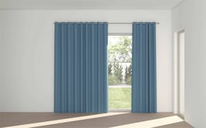 STUART GRAHAM READY MADE POLYESTER EYELET CURTAINS-COLOURWASH